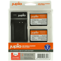 Koop Jupio Kit: Battery LP-E10 (2x) + USB Single Charger met korting!