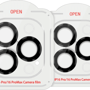 BlueBuilt Apple iPhone 16 Pro/16 Pro Max Camera Lens Protector Aluminium Duo Pack (6151116888816)