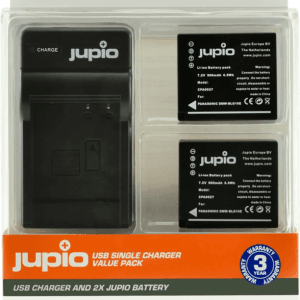 Jupio Kit: 2x Battery DMW-BLG10E + USB Single Charger (8718503028514)